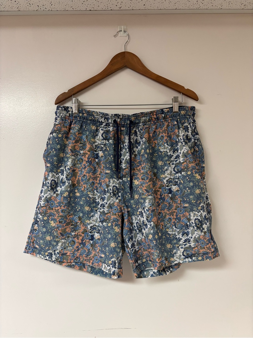Zingara Men's Floral Drawstring Swim Shorts Blue Multi Size XXL